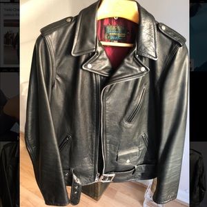 Cafe race leather biker jacket